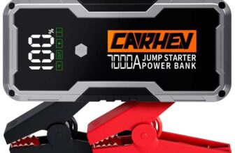 CARHEV 7000A Jump Starter Power Pack, (up to 10.0L Petrol or 10.0L Diesel Engine), with Jump Leads by CARHEV UK / FBA