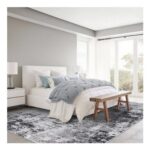 CAROMIO Abstract Rug 200×290 Cm Grey/White Washable Low Pile