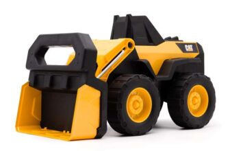 CAT Compact Steel Wheel Loader – 12 Construction Toy with Real Working Loader Arm & Durable Steel Parts