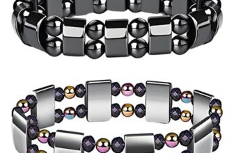 CBRPVT 2 Pcs Hematite Bracelets for Men