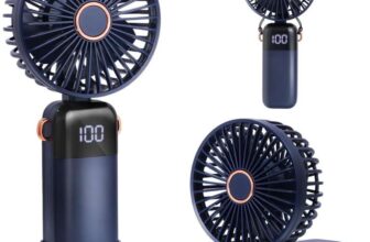 CNMTCCO Handheld Fan 3000 mAh Rechargeable with 5 Speeds Sold by HK-JIANXIN FBA