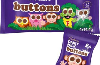 Cadbury Dairy Milk Chocolate Buttons, Treatsize Bags 4 x 14.4 g (95p / 85p with s&s)