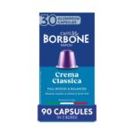 Caffè Borbone Crema Classica – 90 Coffee Capsules – Full-Bodied & Balanced – Compatible with Nespresso Coffee Machines