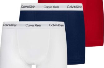 Calvin Klein Mens 3 Pack Trunks with Logo Waistband