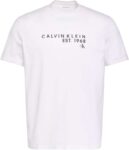 Calvin Klein Mens LV04RF800G Graphic T-Shirt – White (Bright White) – Size XXL