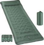 Camping Mat – 2025 Upgraded 12-15CM Extra Thick Self Inflating Camping Sleeping Mat, Reinforced Support Structure with Built-in Foot Pump and Pillow,Portable Sleeping Air Mattress for Tent Hiking