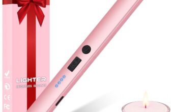 Candle Lighter, Rechargeable USB Electric Lighter with LED Power Display Safety Switch, Windproof Flameless Lighter for Scented Candles, BBQ, Camping, Cooking – Gifts for Women