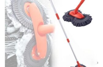 Car Wash Mop with Telescopic Rotating Head, Microfiber Brush