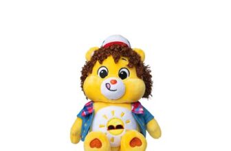 Care Bears X Stranger Things Fun Size Funshine Bear as Dustin Plush Soft Toy