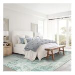 Caromio Abstract Rug 200×290 Cm Green Washable Low Pile