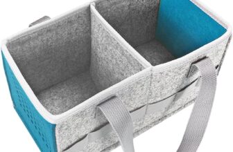 Carrying Bag for Toniebox Starter Set and Accessories, Felt Organizer Bag for Tonies Figurine and Toniebox Travel Tonies Carry Case with Handle for Toniebox & Accessories (Blue)