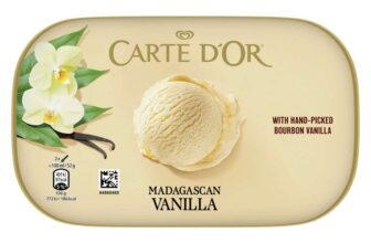 Carte DOr Madagascan Vanilla Ice Cream Tub Dessert 900ml