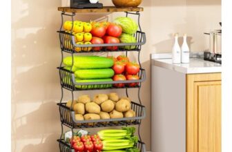 Casavibe 5-Tier Rolling Fruit & Storage Organizer