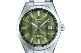Casio Edifice Green Dial Silver Tone Stainless Steel Bracelet Watch