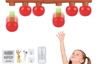 Catching Sticks Game Hand Speed Challenge Game,Pugil Sticks Quick Reactions Toy with 3 Dropping Speeds, Hand-Eye Coordination Training, Drop It Catch It Win It Reaction Game, Fun, Red