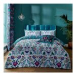 Catherine Lansfield Mya Tropical Floral Reversible Double Duvet Cover Set