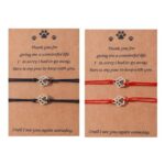 CavspkArt 4Pcs Dog Memorial Bracelets Gift Set