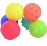Chad Valley Rainbow Textured 6 Bright Balls H6cm. (Sensory Toy) W/ code – Free Click & Collect