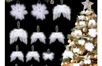 CharmBurst 12 White Angel Wings Christmas Tree Decor