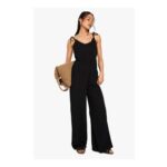 Cheesecloth Shoulder Jumpsuit