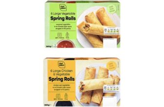 Chef Select 6 Large Spring Rolls Assorted – Chicken or Vegetable – Lidl Plus