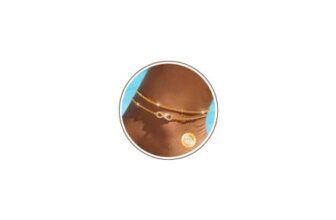 Chihayafuji 925 Silver Ankle Bracelet, 14k Gold Plated, Adjustable