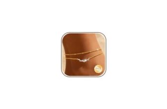 Chihayafuji 925 Silver Anklet, Layered Zircon Chain, Adjustable, Non Tarnish