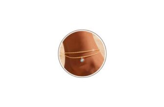 Chihayafuji 925 Silver Anklet for Women, Layered Gold Chain, Adjustable
