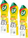 Cif Lemon Cream Cleaner multipurpose surface cleaner with 100% natural cleaning particles removes 100% of the toughest dirt 500 ml (Pack of 3)
