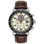 Citizen Mens Eco-Drive Brycen Chronograph Watch with Black / Brown Leather Strap, Models: CA0649-14E / CA0649-06X