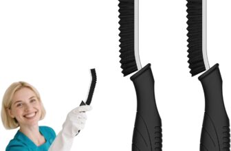 Cleangor Crevice Brush Home Cleaning Essential (2,Black) Accesses hard-to-reach narrow spaces, perfect for cleaning bathroom, kitchen, shower, window and toilet.