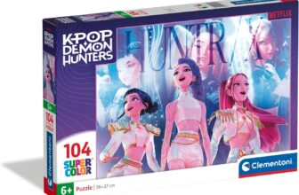 Clementoni KPOP Demon Hunters Puzzle 104 Pieces for Kids Age 6, Made in Italy, Screen Free Play That Builds Focus, Problem Solving and Patience, Fun Gift for Creative Learning