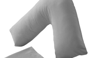 CnA Stores Orthopaedic V-Shaped Pillow Extra Cushioning Support For Head, Neck & Back (Grey, V-pillow With Cover)
