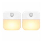 CoQuad Rechargeable Night Light 2-Pack with Motion Sensor LED