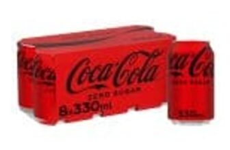 Coca-Cola Zero Sugar Cans 8x330ml
