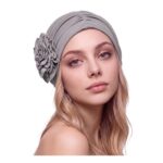 ColorAngel Chemo Headwear – Soft Turban, Light Grey