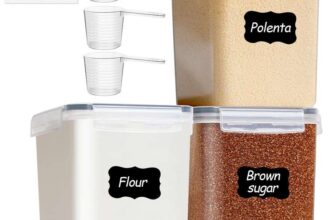 ComSaf 2.5L Flour Storage Containers, Plastic Food Storage Container 3 Pack – Sold by Rachels choice-europe / FBA