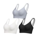 Comfyin Unpadded Bralettes and Seamless Non-Wired Sleep Bra, M