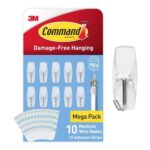 Command Medium Wire Toggle Hooks, Clear, 10 Hooks, 12 Strips – £10.79 S&S