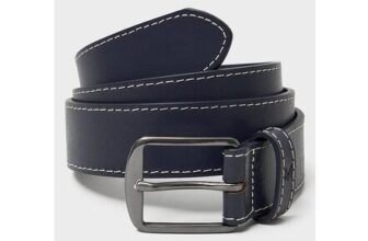 Contrast Stitch Belt in Navy