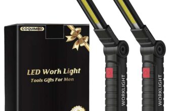 Coquimbo Work Light LED Torch Rechargeable, Magnetic Base Hook, 360 Rotate for Emergency (2 Pack, Black) Sold by xianghaodianzi / FBA