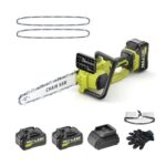 Cordless Chainsaw with 2x 4.0Ah Batteries and 2 Chains