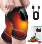 Cordless Knee Heating Pad, Newly 4 Vibration Motors Knee Massager, 3-in-1 Heated Knee Brace with 5 Heat Levels and 5 Massage Modes, Birthday Gifts for Dad & Mom (2 PCS)