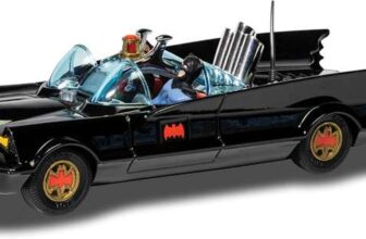 Corgi Diecast Model Cars – RT26701 Batmobile (35 x 140 x 980mm) with Batman and Robin