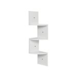 Corner Zigzag Floating Shelves White