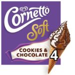 Cornetto Soft Cookie & Chocolate Ice Cream Cones 4x 140 ml