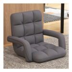 Costway Grey 6 Position Adjustable Floor Gaming Chair