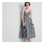 Cotton Strappy Corset Midi Dress