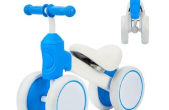 Cozy Corne Baby Balance Bike 1-2 Years, 4 Wheels, Blue