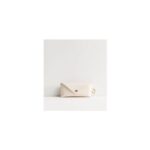Cream Quilted Hardshell Popper Sunglasses Case
